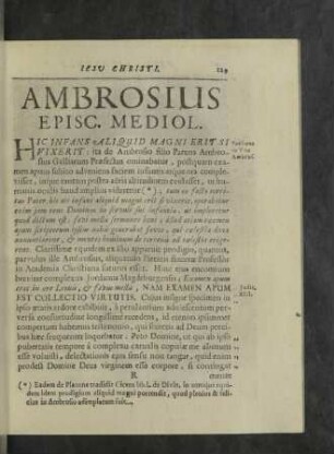 Ambrosius Episc. Mediol.