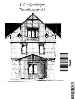 Brackenheim: Empfangsgebäude Giebelansicht