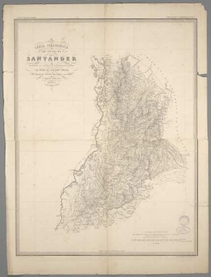 Carta Corográfica Del Estado De Santander