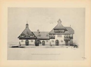 Landhaus: Ansicht (aus: Drucke von Seminararbeiten der Königlich Technischen Hochschule Berlin, Bd. III)