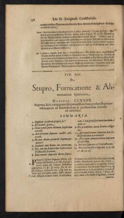 Tit. XIV. De Stupro, Fornicatione & Alimentatione Spuriorum.