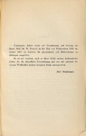 Über den inneren Widerstand galvanischer Zellen