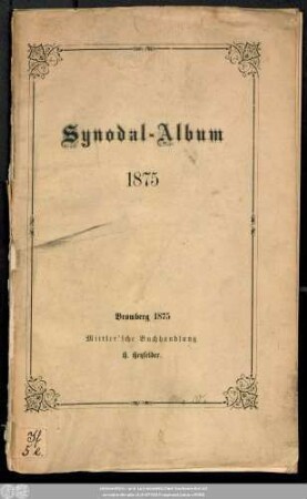 1875: Synodal-Album : Mitgliederverzeichniß der Preußischen Außerordentlichen General-Synode