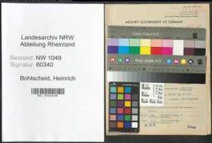 Entnazifizierung Heinrich Bohlscheid , geb. 04.08.1894 (Postangestellter)
