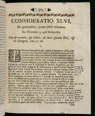 375-383, CONSIDERATIO XLVI. De gratitudine, quam DEO debemus.