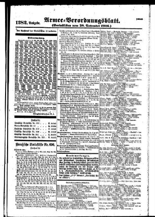 1282. Ausgabe. Dienstag, 28. November 1916