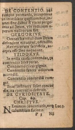 De Curiositate. Cap. 69.