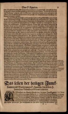 Das leben der heiligen Junckfrawen und Marterinnen S. Agneten/ ...