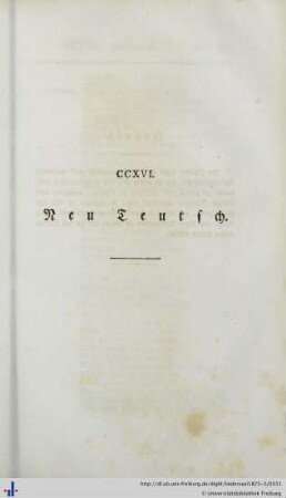 CCXVI. Neu Teutsch - CCXX. Spruch Gedicht.