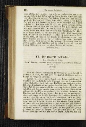 ¬Die¬ moderne Volksschule : eine kulturhistorische Skizze ; (Schluß)