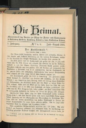 Der Sachsenwald.*)