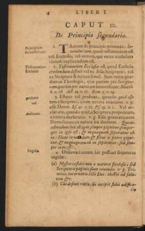 Caput 10. De Principio secundario.