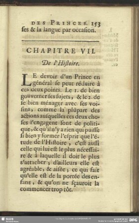 Chapitre VII. De l´ Histoire