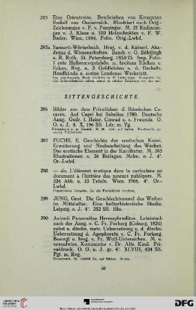 Sittengeschichte (Nr. 286-303)