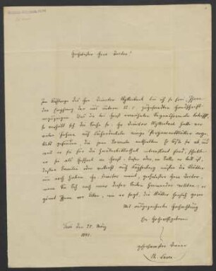 Brief an N.N : 25.03.1841