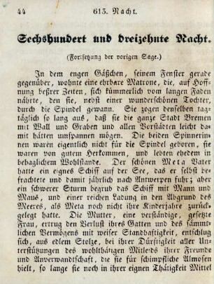 Sechshundert und dreizehnte Nacht