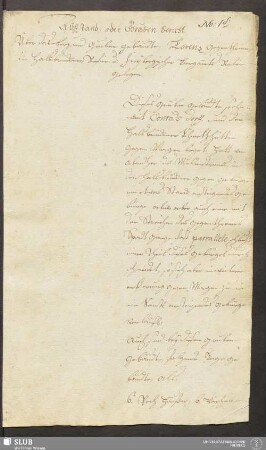 Auffstand, oder, Gruben bericht, Über das berg und Gruben Gebäudte, Lorenz Gegenthrum, in Halsbrückner Refier, u: freybergischer Bergamts Refier gelegen - 17.6020 4.