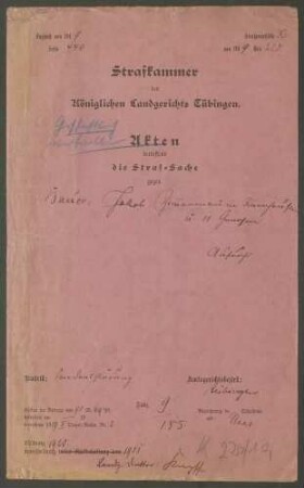 Bauer, Jakob, Zimmermann, Immenhausen und elf Genossen