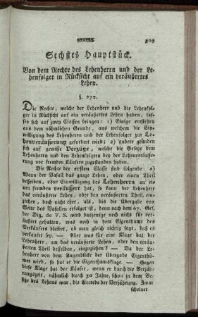 Sechstes Hauptstück. - Zwölftes Hauptstück.