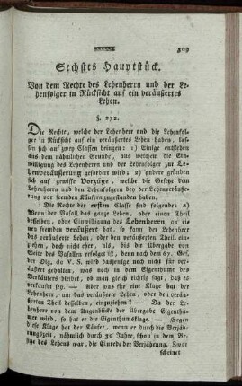 Sechstes Hauptstück. - Zwölftes Hauptstück.