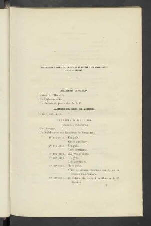 Organizacion Y Planta Del Ministerio De Guerra Y Sus Dependencias En La Actualidad