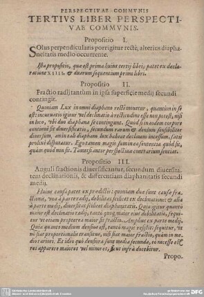 Propositio III. Anguli fractionis diversificantur, secundum diversitatem declinationis, & differentiam diaphanitatis secundi medij.