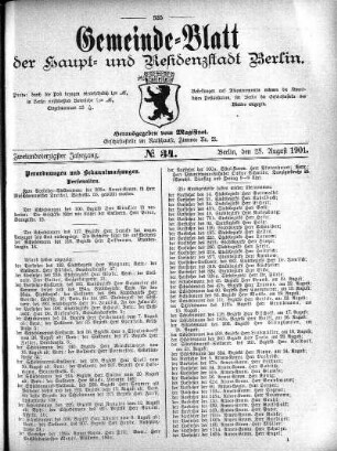 1901,34: No. 34, 25. August 1901