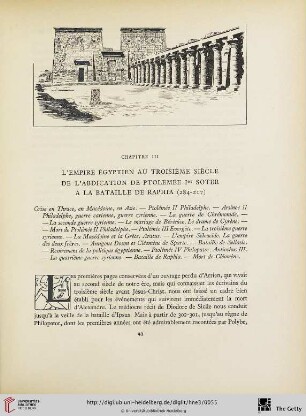 Chapitre III: L'empire égyptien au troisième siècle de l'abdication de Ptolémée 1er soter à la bataille de Raphia (284-217)