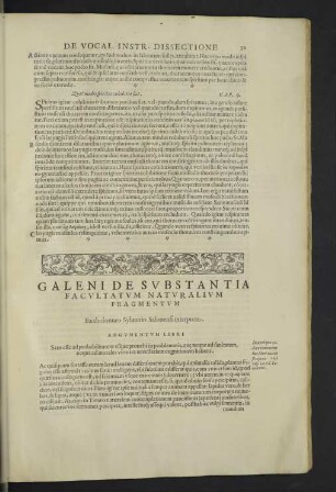 Galeni de substantia facultatum naturalium fragmentum