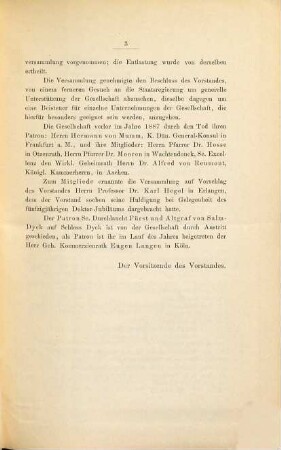 Jahresbericht der Gesellschaft für Rheinische Geschichtskunde : über das Jahr ... 7. 1887