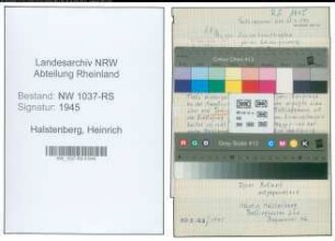 Entnazifizierung Heinrich Halstenberg , geb. 00.00.0000 ()