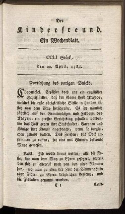 CCLI. Stück, den 22. April, 1780