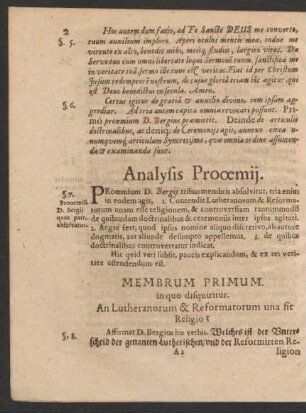 Analysis Prooemii.