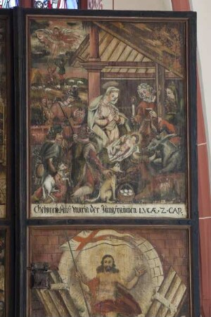 Reliquienaltar — Rechter Altarflügel — Anbetung des Christuskindes durch die Hirten