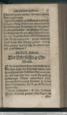 Die XIIX. Historie. Der Eifersüchtige Ehe-Mann