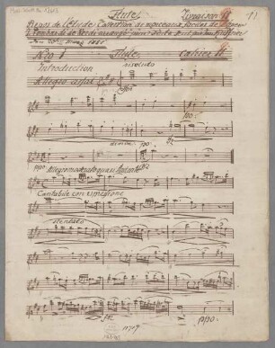 Repos de l'etude. 8 - 3 Potpourris; fl; HenK WoO 114/8 - BSB Mus.Schott.Ha 12613
