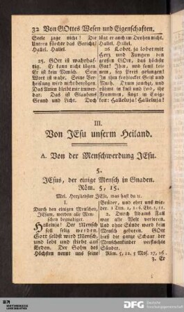 III. Von JEsu unserm Heiland.