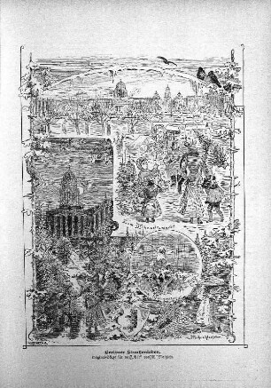 Berliner Straßenleben. Original-Skizze für den "Bär" von W. Meitzen