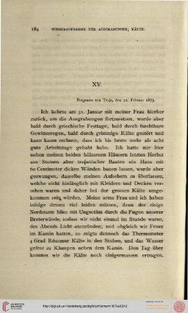 XV. - XXII. Pergamos von Troja, 1873