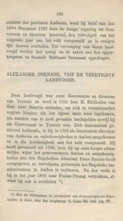 Alexander Cornabe, vijf en veertigste landvoogd
