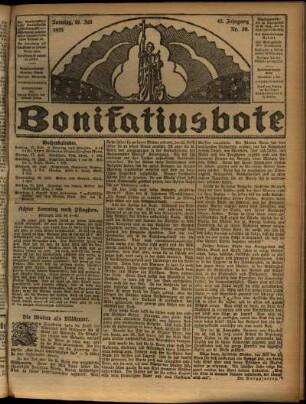Erste Ausgabe vom Sonntag, den 26. Juli 1925.