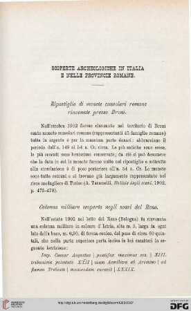 31: Scoperte archeologiche in Italia e nelle provincie romane, [2]