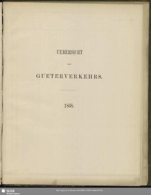 Uebersicht des Gueterverkehrs