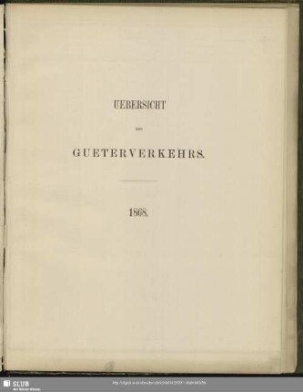 Uebersicht des Gueterverkehrs