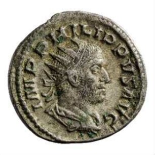 Münze, Antoninian, 248 n. Chr.