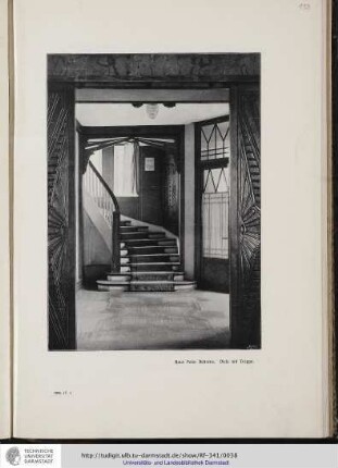 Haus Peter Behrens. Diele mit Treppe
