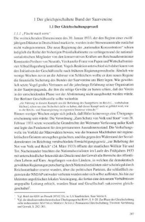 1 Der gleichgeschaltete Bund der Saarvereine
