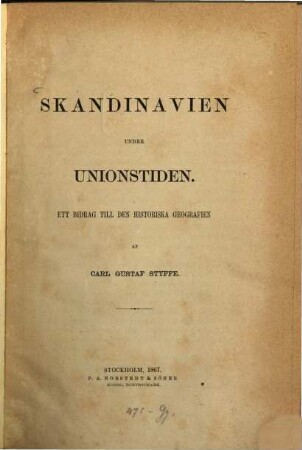 Skandinavien under Unions tiden