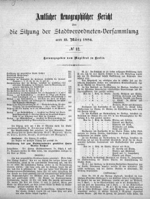 No. 12, 13. März 1884