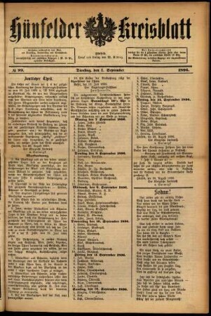 Ausgabe vom Dienstag, den 01. September 1896.